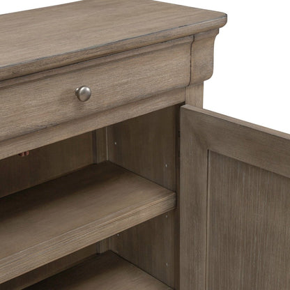 Hall Buffet Dining Living Room Storage - Felt Lined Top Drawers - Sandy Taupe
