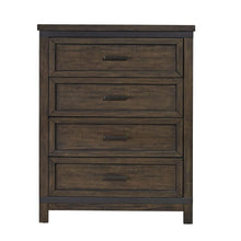 Thornwood Hills 4 Drawer Chest in Rock Beaten Brown w/ Saw Cuts