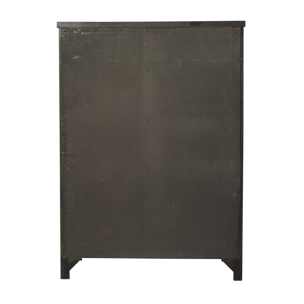 Thornwood Hills Sliding Door Chest in Rock Beaten Brown w/ Saw Cuts
