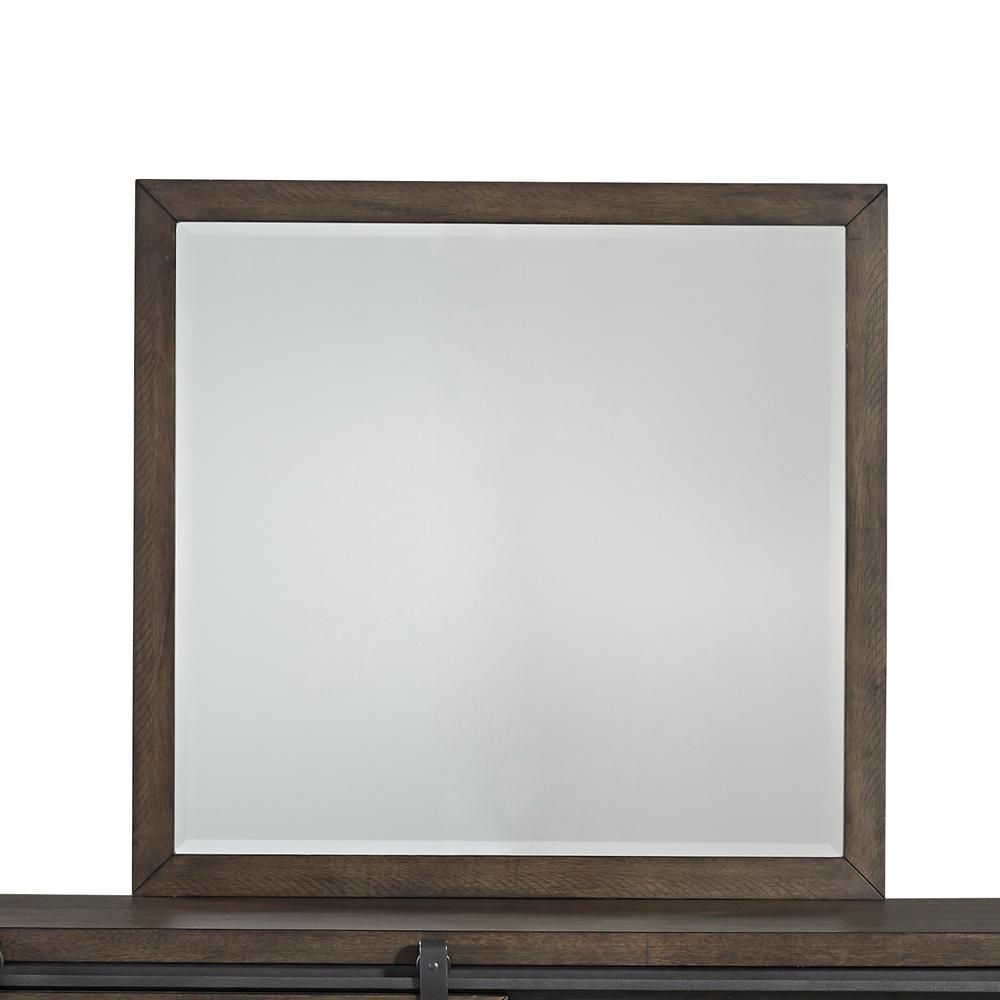 Thornwood Hills Mirror in Rock Beaten Brown w/ Saw Cuts