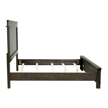 Thornwood Hills Queen Panel Bed in Rock Beaten Brown w/ Saw Cuts