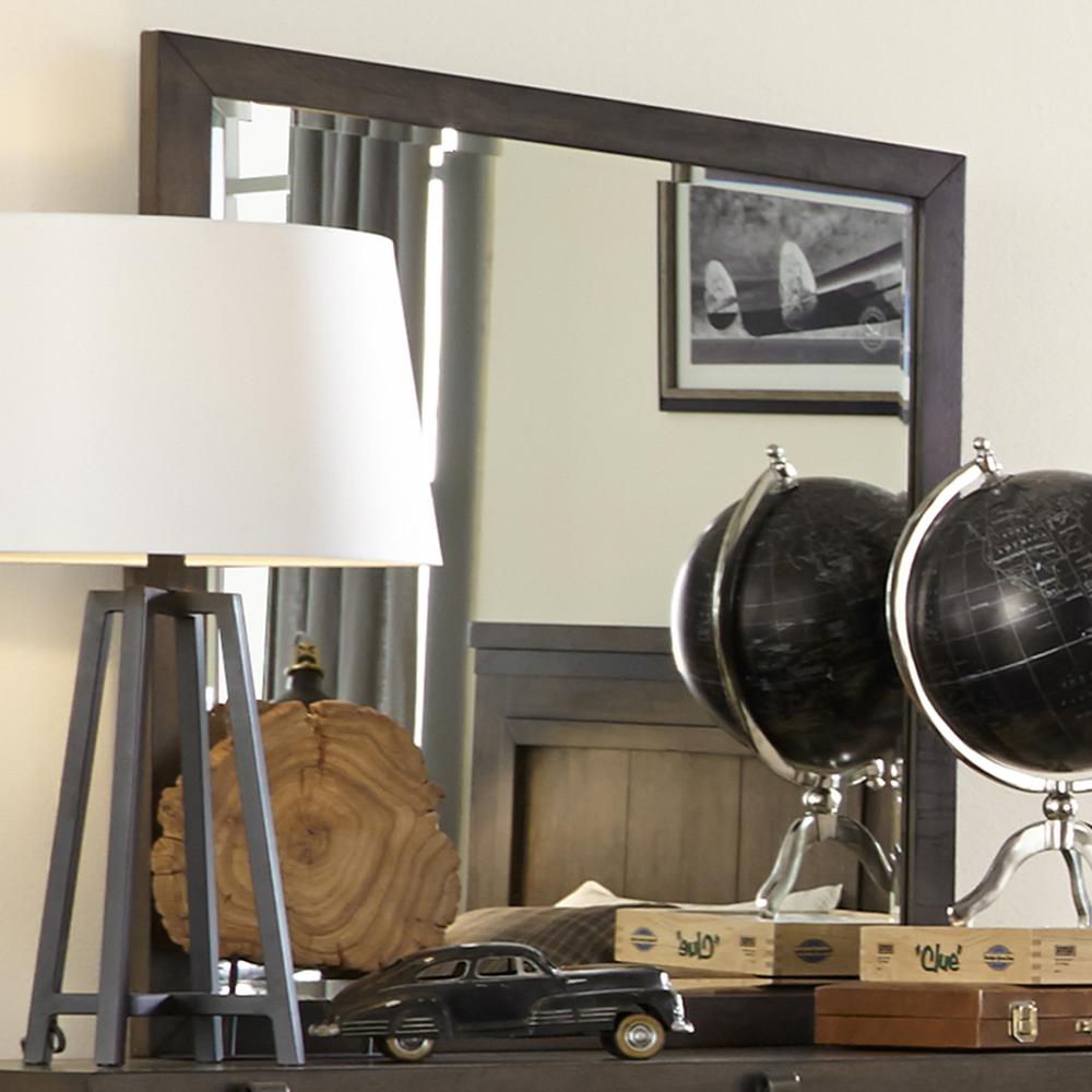 Thornwood Hills Dresser & Mirror in Rock Beaten Brown w/ Saw Cuts