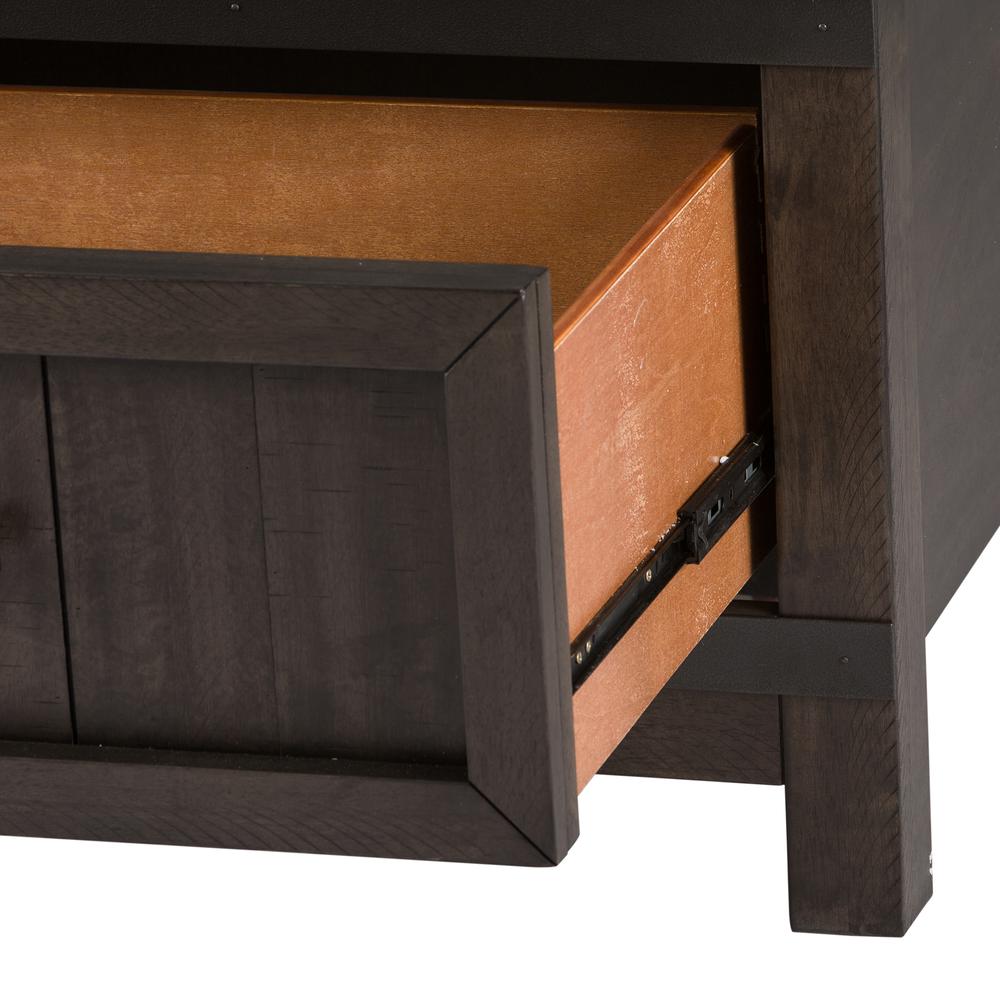 Thornwood Hills Full Bookcase Bed in Rock Beaten Brown w/ Saw Cuts