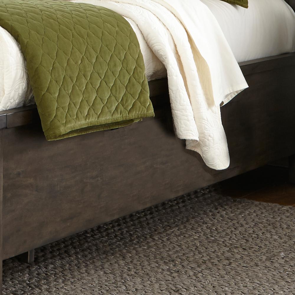 Thornwood Hills Full Bookcase Bed in Rock Beaten Brown w/ Saw Cuts