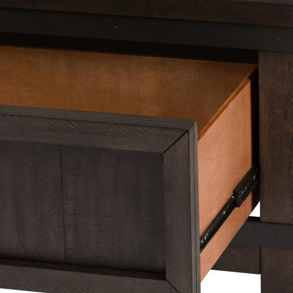 Thornwood Hills Twin Bookcase Bed in Rock Beaten Brown w/ Saw Cuts