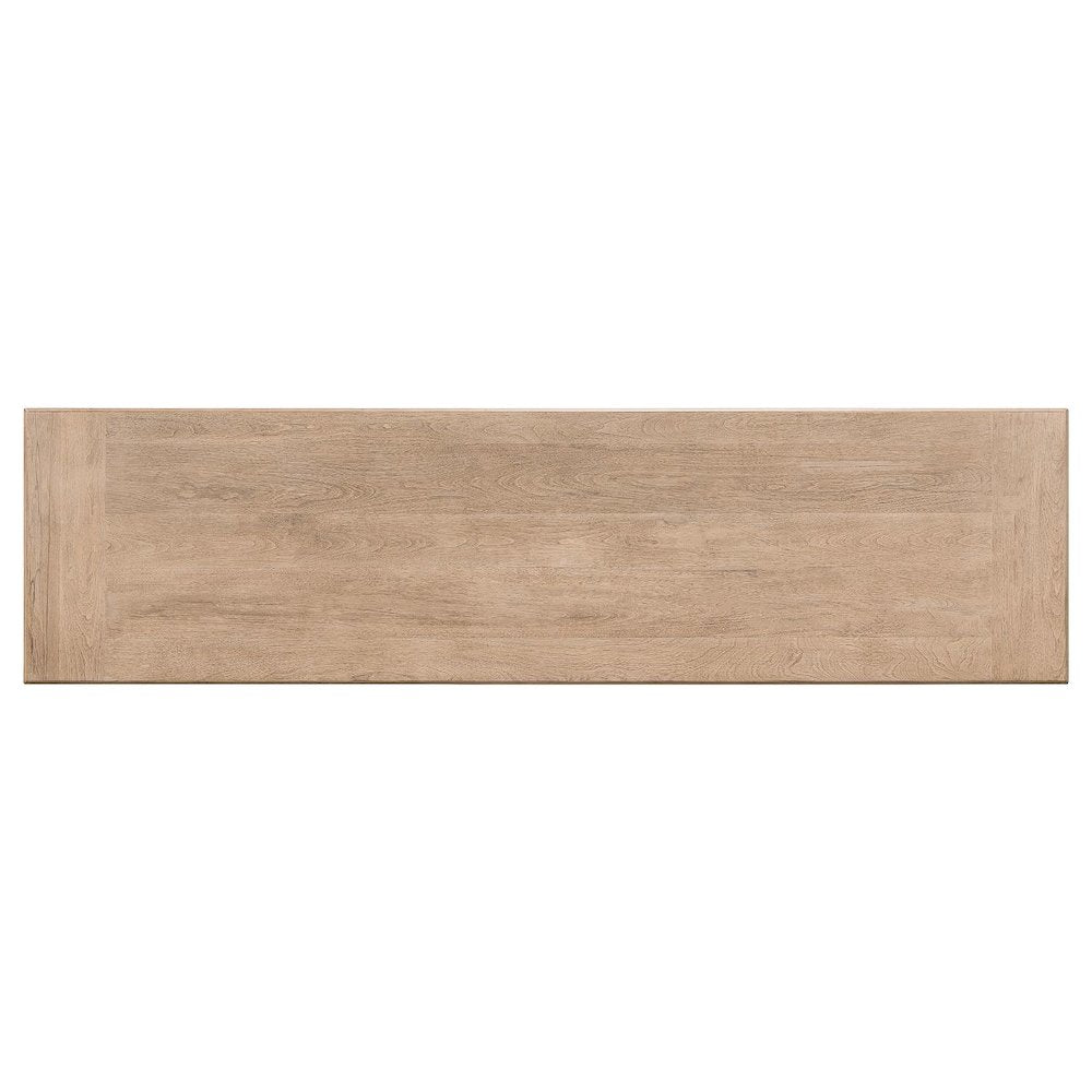 Living Room Sofa Table Center Trestle Display Shelf - Barley Buff Birch Wood