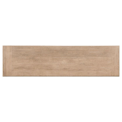 Living Room Sofa Table Center Trestle Display Shelf - Barley Buff Birch Wood