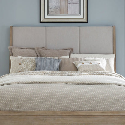 Brentwood Queen Upholstered Panel Bed Headboard - Sandstone