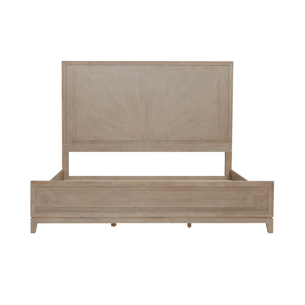 Brentwood King Panel Bed - Sandstone Oak Wood