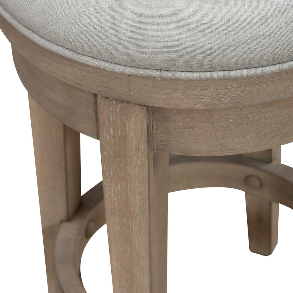 4 Piece Living Room Set, Console Bar Table, 3 Swivel Stools - Sandstone Oak Wood