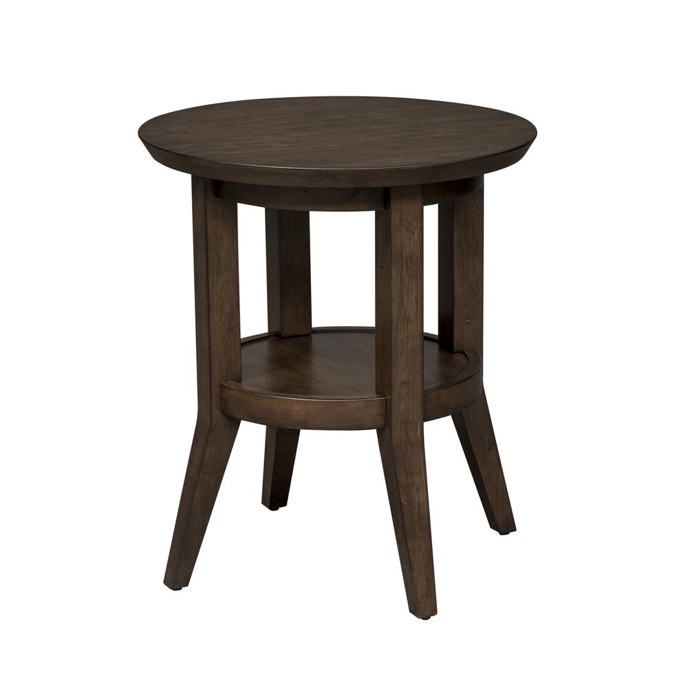 Ventura Blvd Round End Table in Bronze Spice