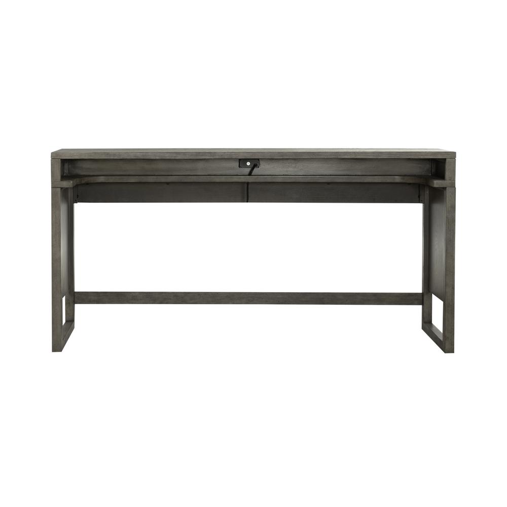 Liberty Furniture Bartlett Field Console Bar Table in Driftwood