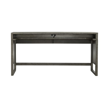 Liberty Furniture Bartlett Field Console Bar Table in Driftwood