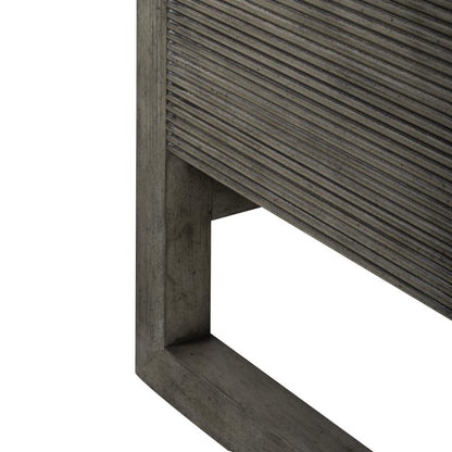 Liberty Furniture Bartlett Field Console Bar Table in Driftwood