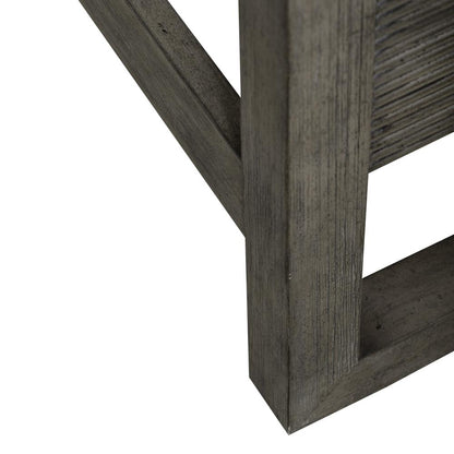Liberty Furniture Bartlett Field Console Bar Table in Driftwood