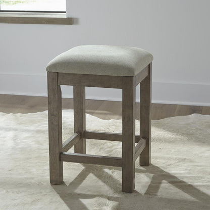 Uph Console Stool Contemporary Grey in Dusty Taupe Finish
