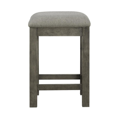 Uph Console Stool Contemporary Grey in Dusty Taupe Finish