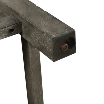Uph Console Stool Contemporary Grey in Dusty Taupe Finish