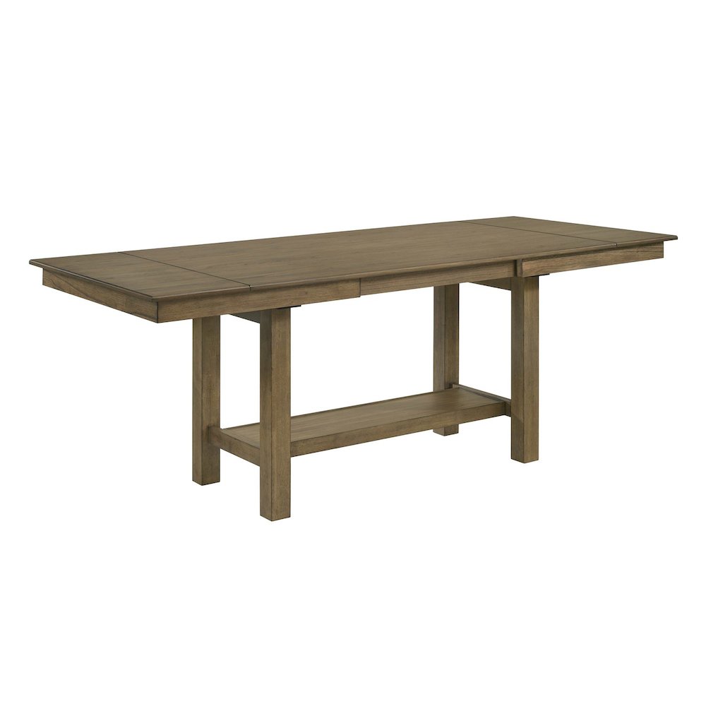 5 Pc Trestle Leaf Table Dining Room Set with 4 Slat Back Side Chairs - Sandstone