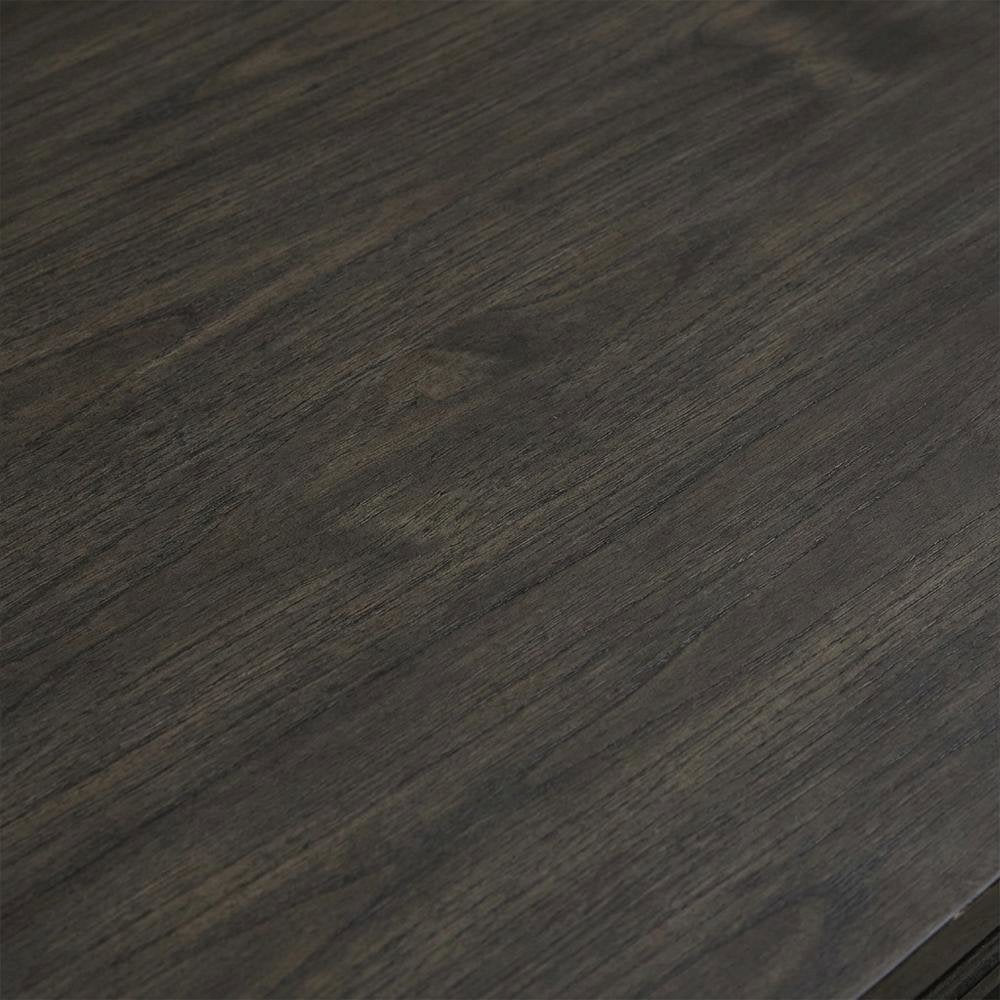 Elegant White Oak Veneer Credenza in Rubberwood Solids for Office Storage