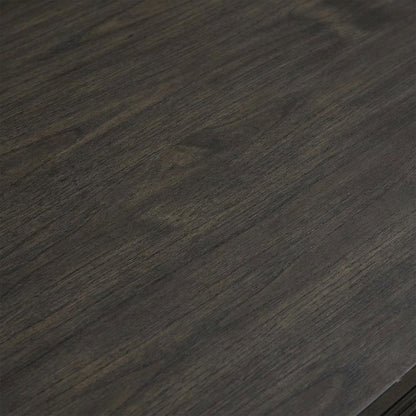 Elegant White Oak Veneer Credenza in Rubberwood Solids for Office Storage