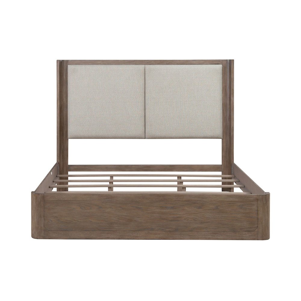 King Shelter Bed, Dresser & Mirror, Night Stand Bedroom Set - Burnished Clay