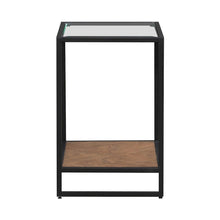 Bedford Chairside Table for Living Room - Weathered Oak