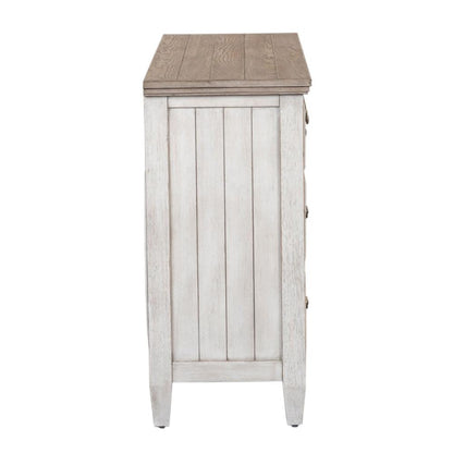 Heartland 9 Drawer Dresser in Antique White w/ Tobacco Top