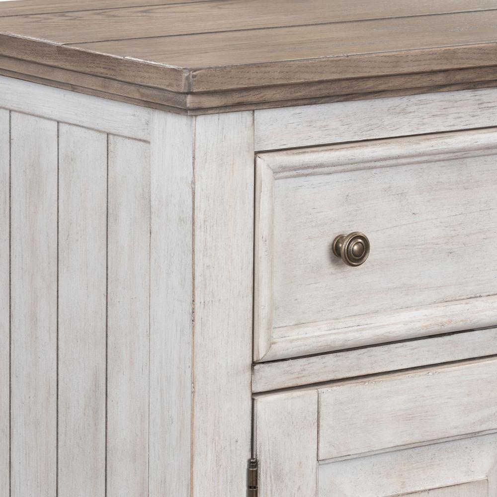 Heartland 2 Door 6 Drawer Chesser in Antique White w/ Tobacco Top