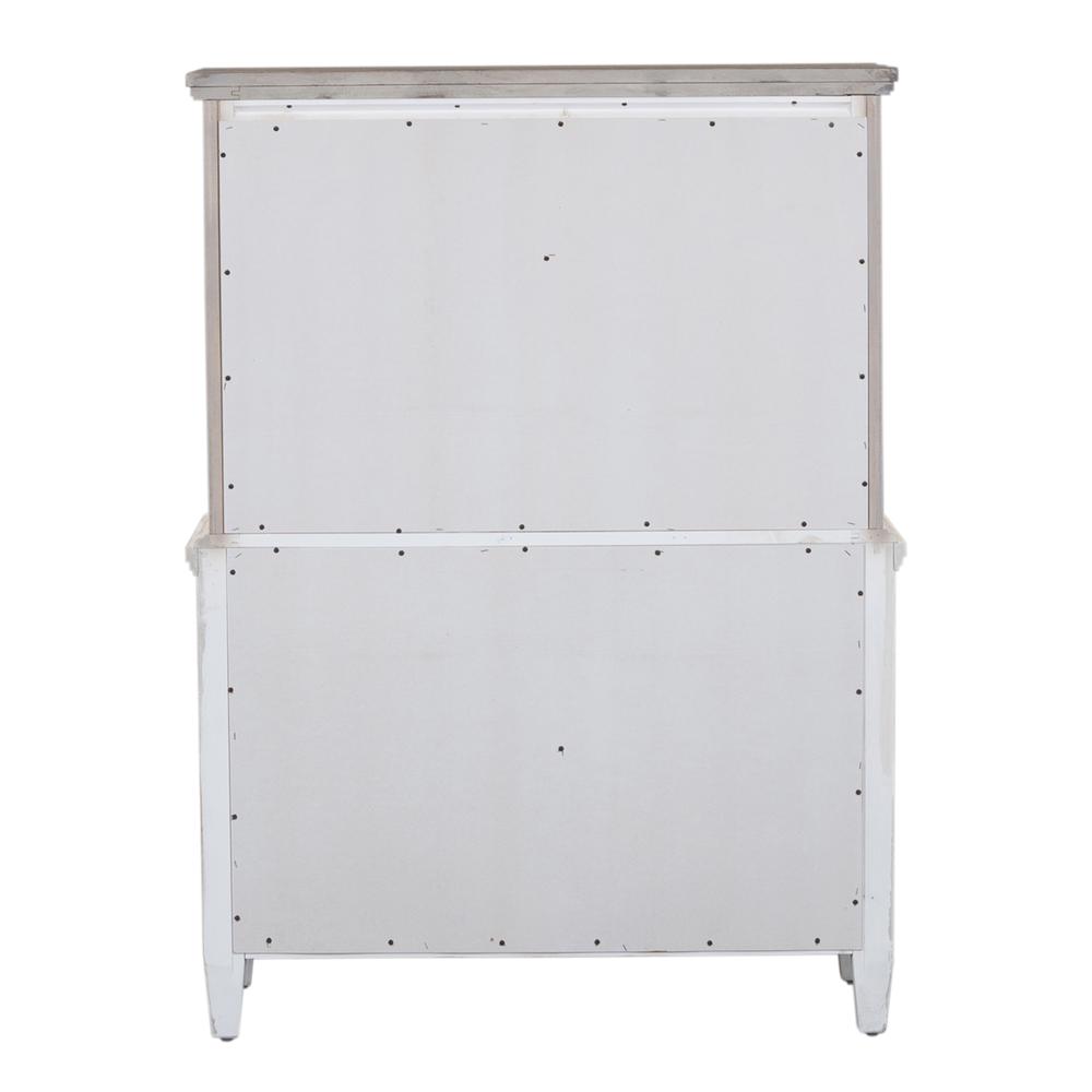 Heartland 5 Drawer Chest in Antique White w/ Tobacco Top