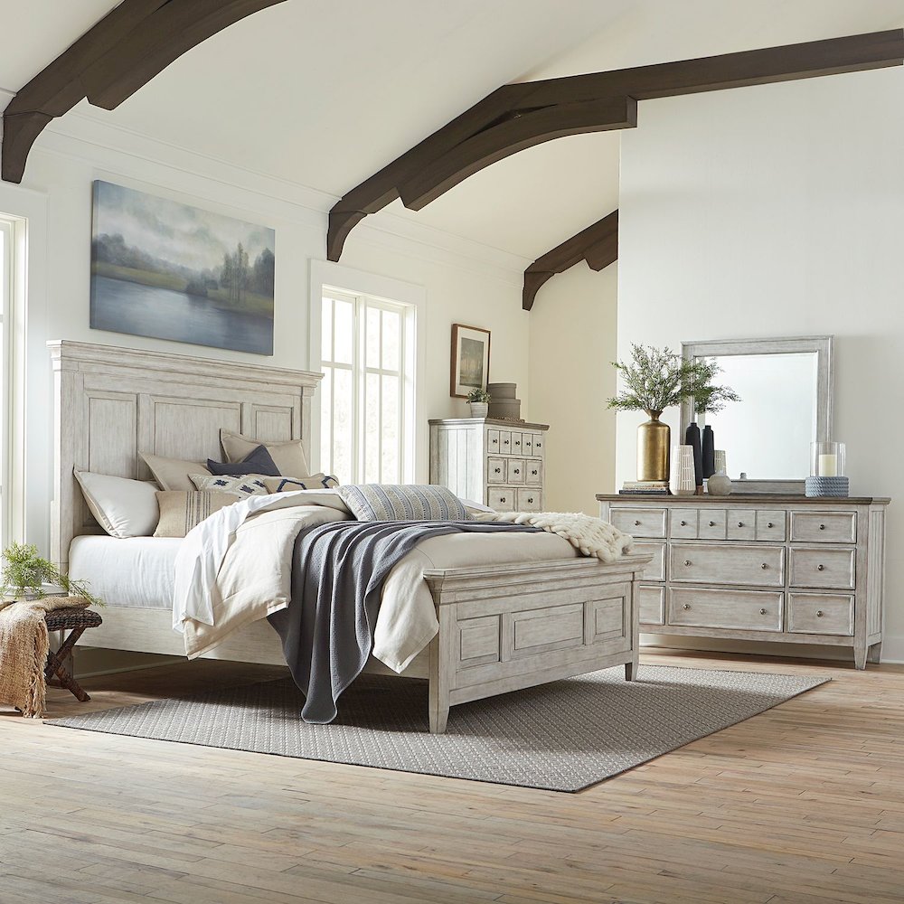 Heartland King Panel Bed, Dresser & Mirror