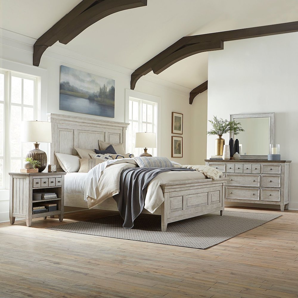 Heartland King Panel Bed, Dresser & Mirror