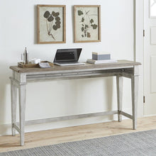 Heartland Console Bar Table in Antique White w/ Tobacco Top