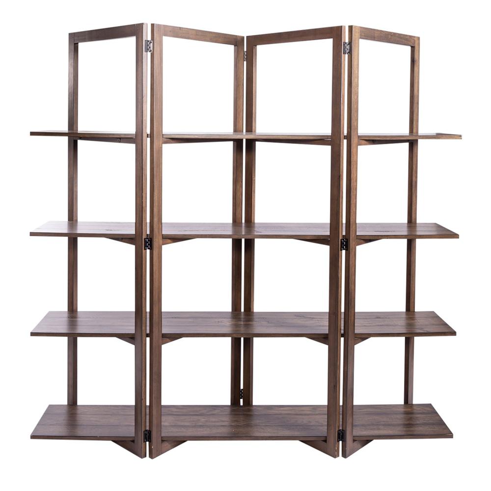 Lennox Open Bookcase in Weathered Chestnut