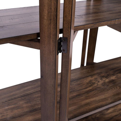 Lennox Open Bookcase in Weathered Chestnut