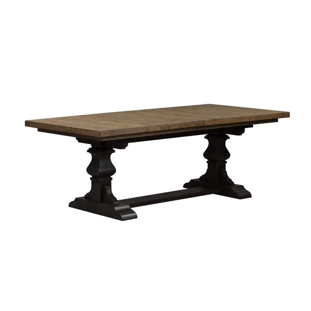 Harvest Home 5 Piece Trestle Table Set in Chalkboard