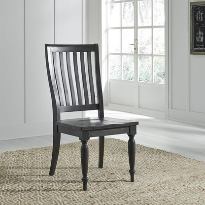 Harvest Home 5 Piece Trestle Table Set in Chalkboard