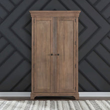 Haven Hills Armoire with Drawers, Adjustable Shelves - Camel Beige