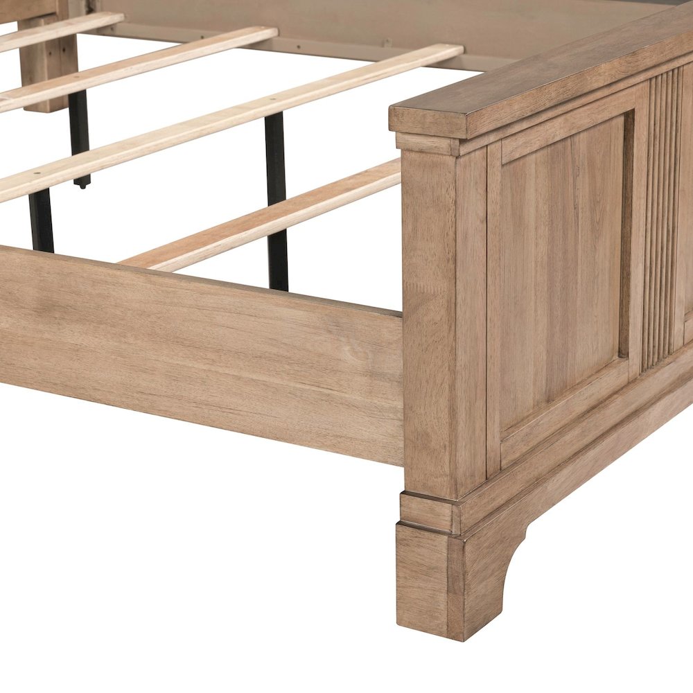 Haven Hills King Panel Bed Frame - Camel Beige