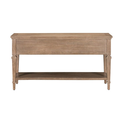 Haven Hills Sofa Table for Living Room Traditional - Camel Beige Birch Wood