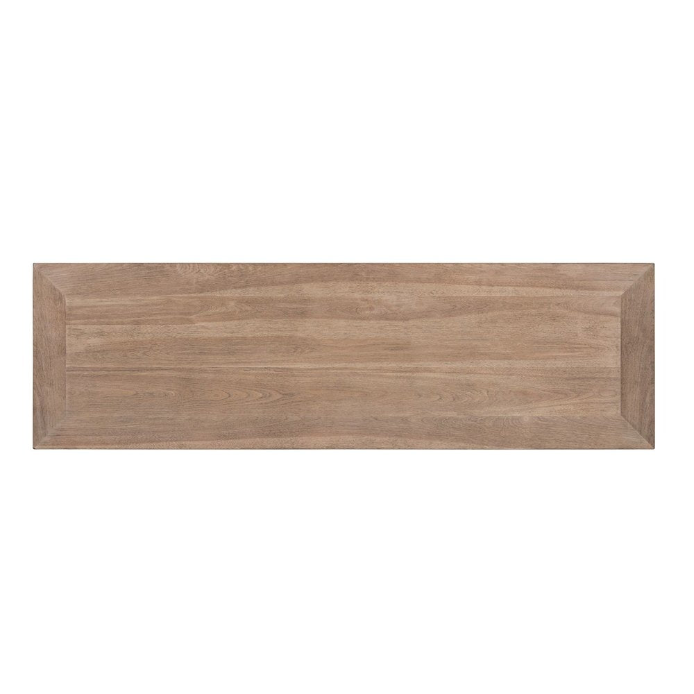 Haven Hills Sofa Table for Living Room Traditional - Camel Beige Birch Wood