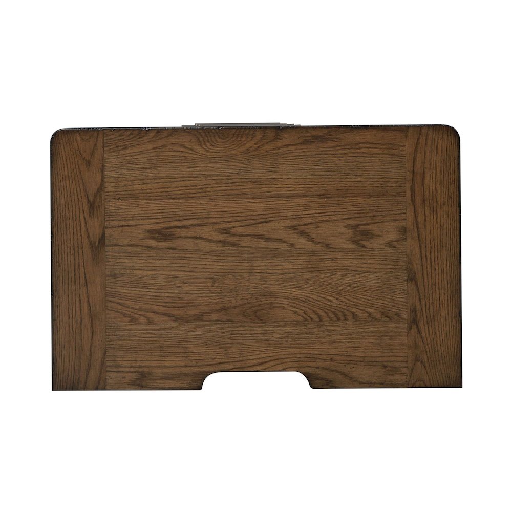 Bedroom Nightstand with AC USB Charging Station Station  - Amber Brown Wood
