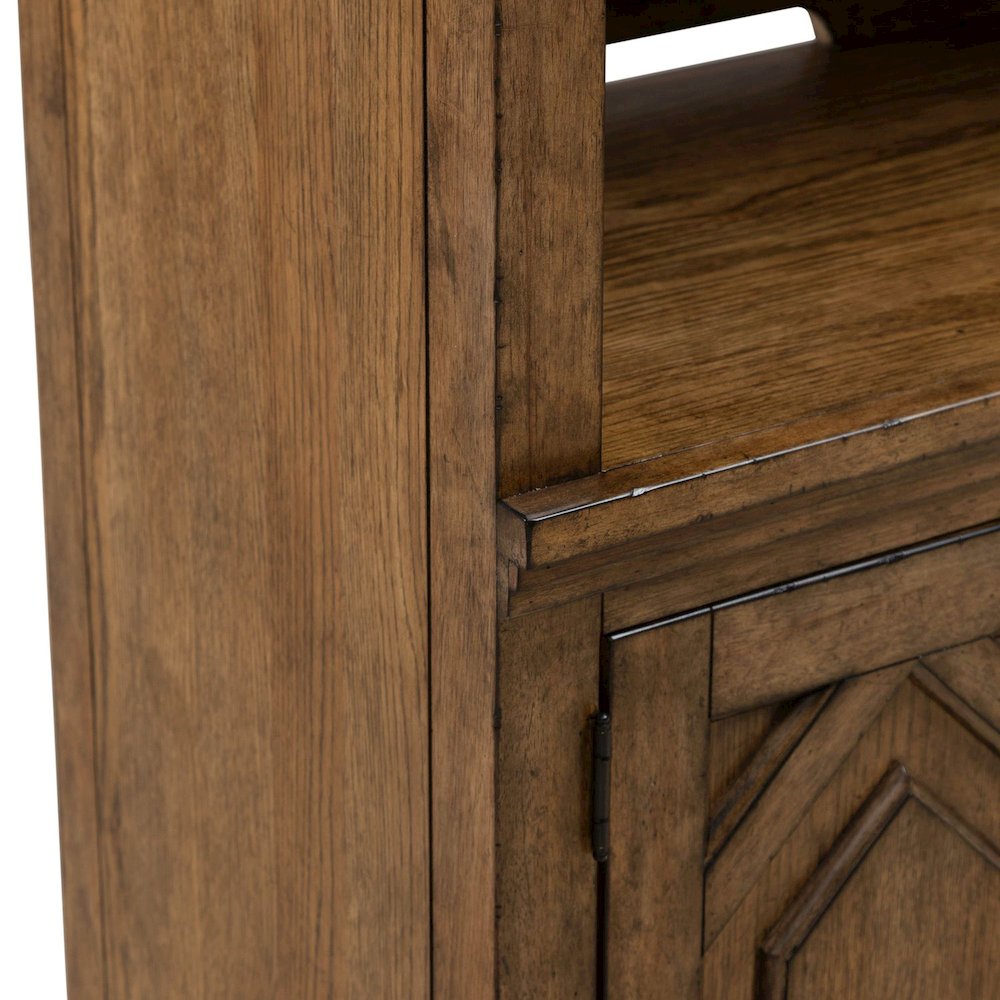 Carolina Park 2 Piece Bunching Bookcase Office Storage  - Amber Brown