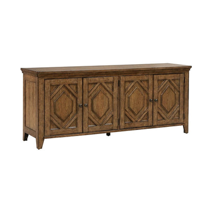 Carolina Park 78 Inch TV Stand Entertainment Center  - Amber Brown