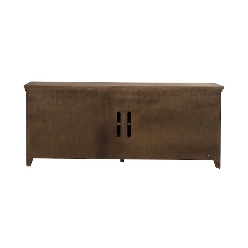 Carolina Park 78 Inch TV Stand Entertainment Center  - Amber Brown