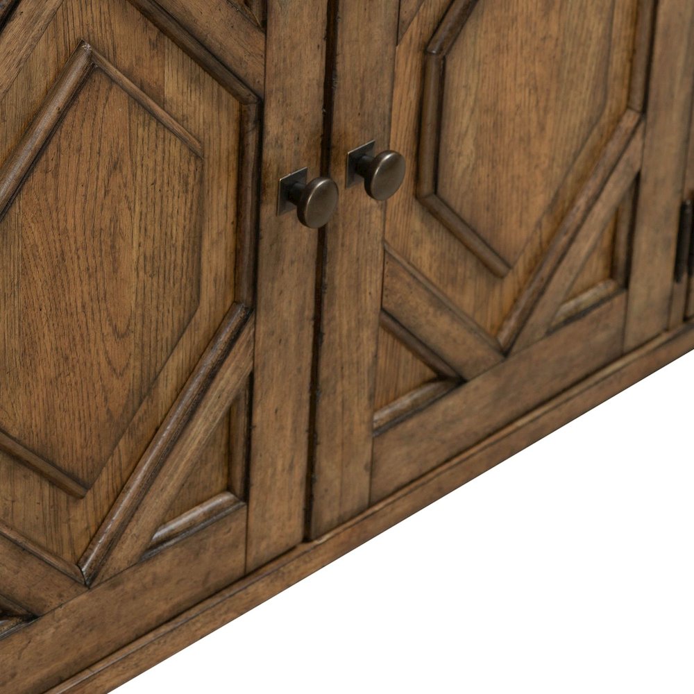 Carolina Park 78 Inch TV Stand Entertainment Center  - Amber Brown