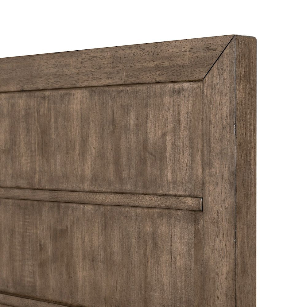 Shaker Lakes King Panel Bed Frame - Harvest Brown