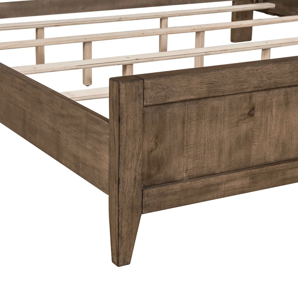 Shaker Lakes King Panel Bed Frame - Harvest Brown