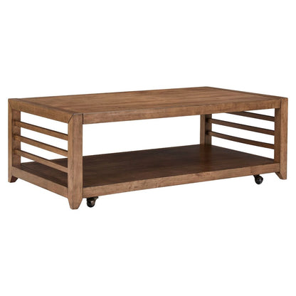 Shaker Lakes 3 Piece Table Set - Cocktail, 2 End Tables, Harvest Brown Maple