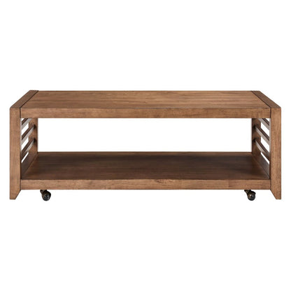 Shaker Lakes 3 Piece Table Set - Cocktail, 2 End Tables, Harvest Brown Maple